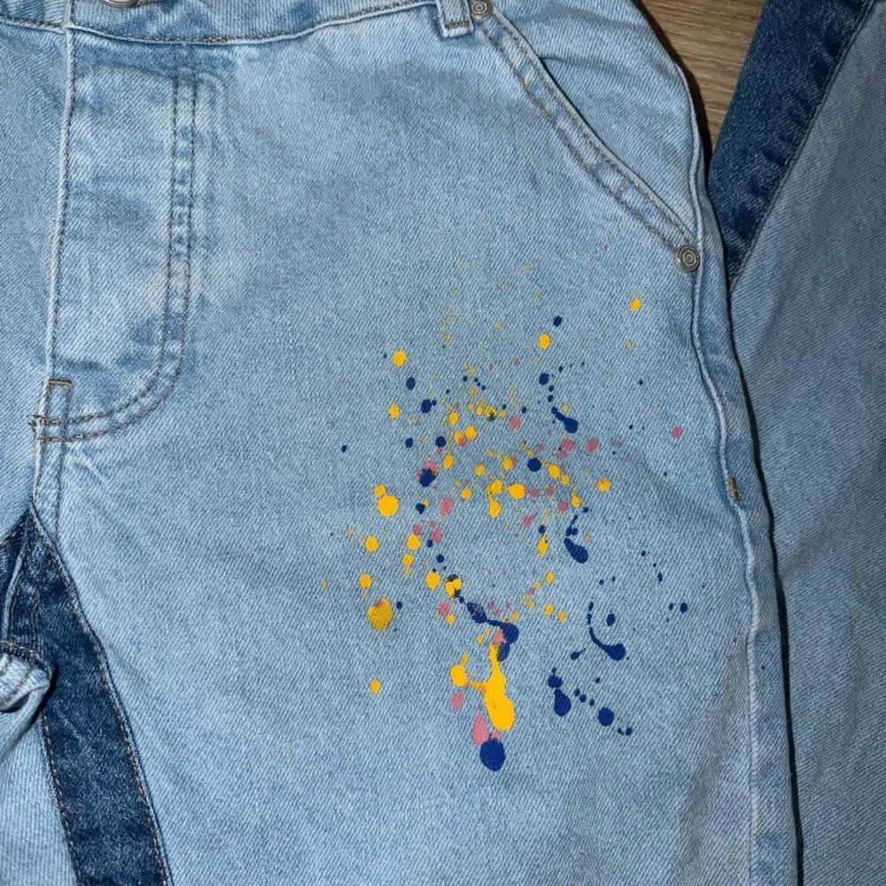 BoohooMAN Artistic Splatter Jeans Size 30 - Picture 3 of 6